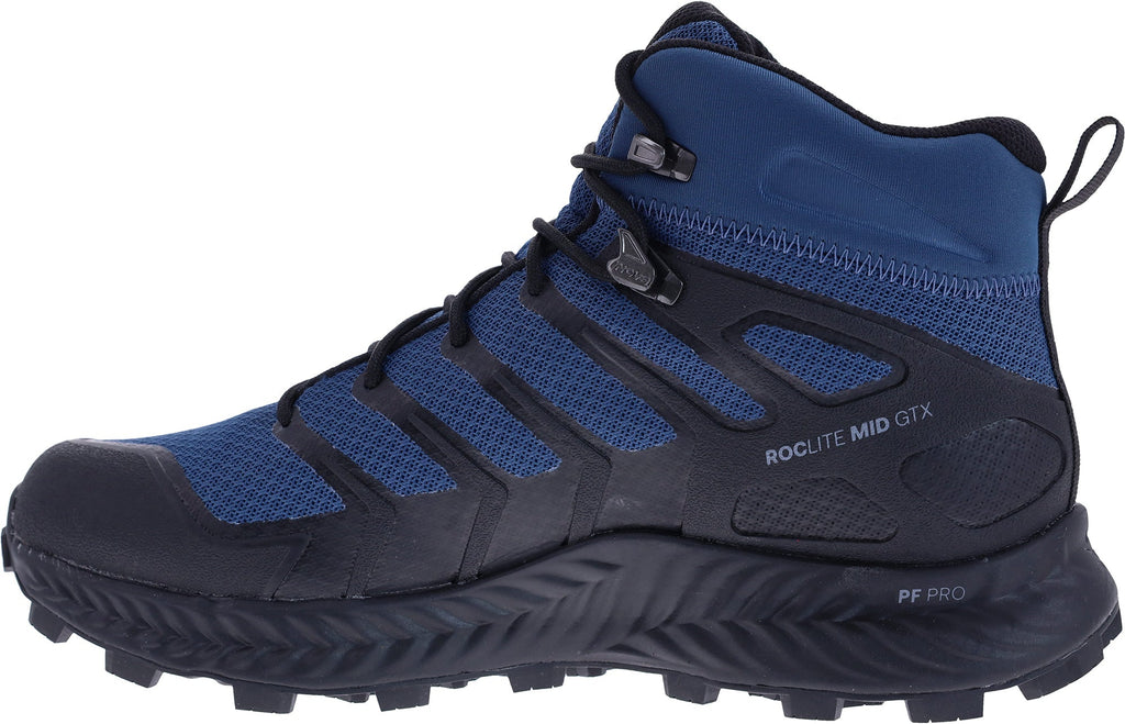 Inov8 Roclite Mid GORE-TEX WIDE FIT Men Walking Boots - Blue | Outdoor Performance product image 3, provided for visual