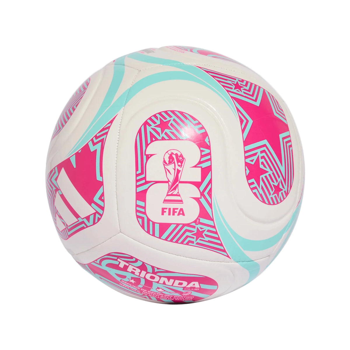 Adidas FIFA World Cup 26 Trionda Club Ball-WHITE/FLAAQU/SHOPNK product image 1, provided for visual reference and product