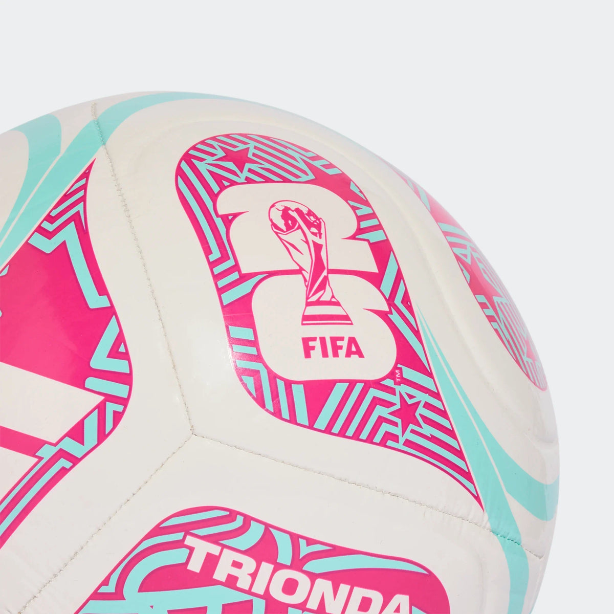 Adidas FIFA World Cup 26 Trionda Club Ball-WHITE/FLAAQU/SHOPNK product image 4, provided for visual reference and product