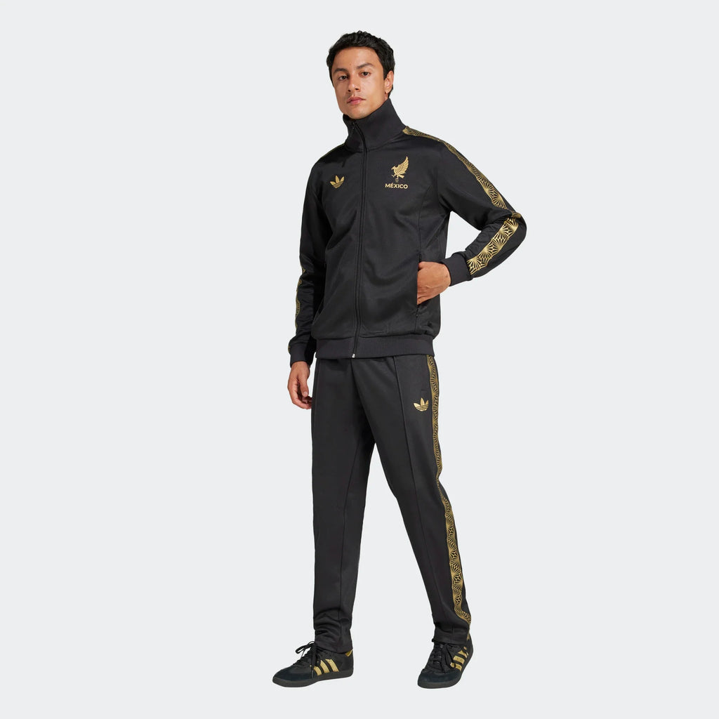 Adidas Mexico FMF Track Top Jacket-Black/Gold product image 2, provided for visual reference and product detail review