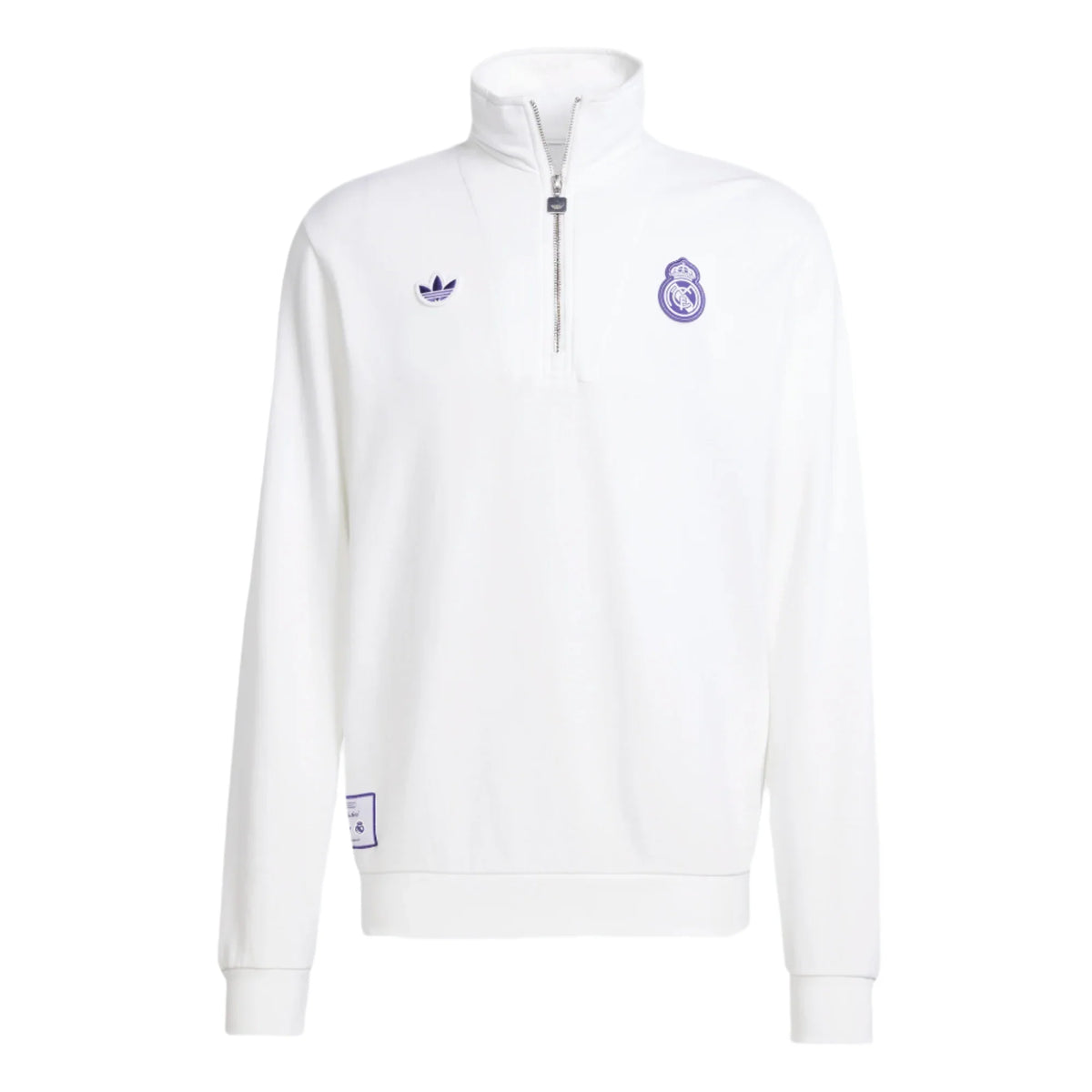 Adidas Real Madrid Icon 1/4 Zip Jacket product image 1, provided for visual reference and product detail review