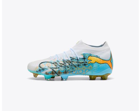Puma Future 9 Ultimate Playmaker Fg - White-Vibrant Blue-Sun Stream-Light A product image 2, provided for visual reference