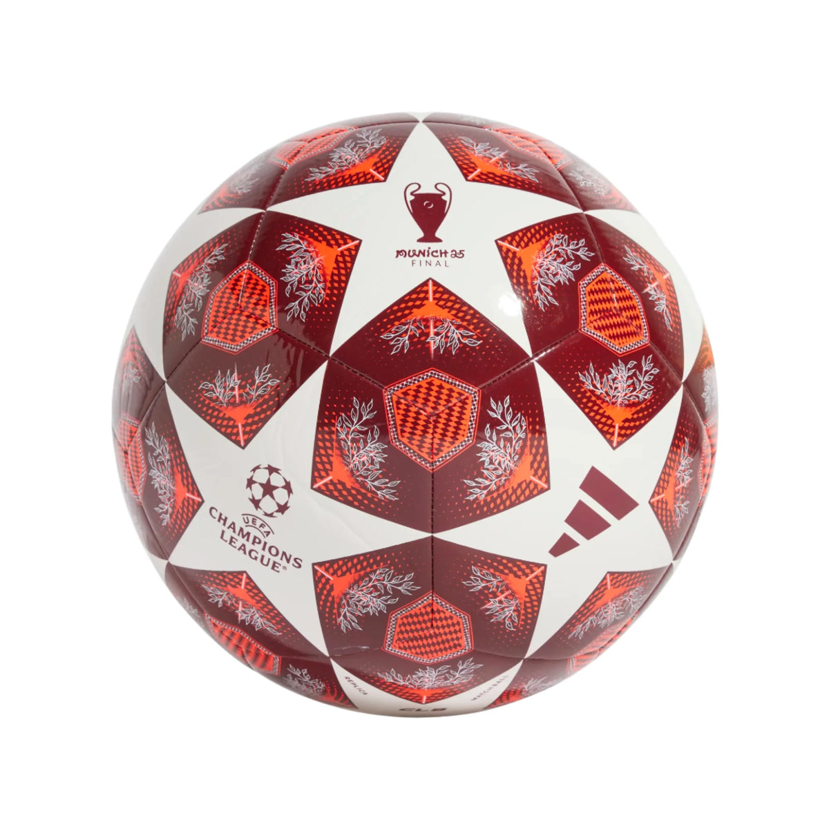 Adidas Champions League Club Soccer Ball 25/26-White/Solar Red product image 1, provided for visual reference and product
