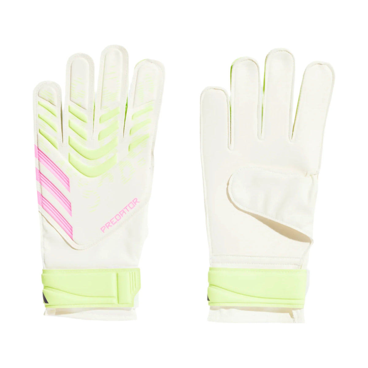 Adidas Predator GL Training Gloves- White/Pink/Yellow product image 1, provided for visual reference and product detail