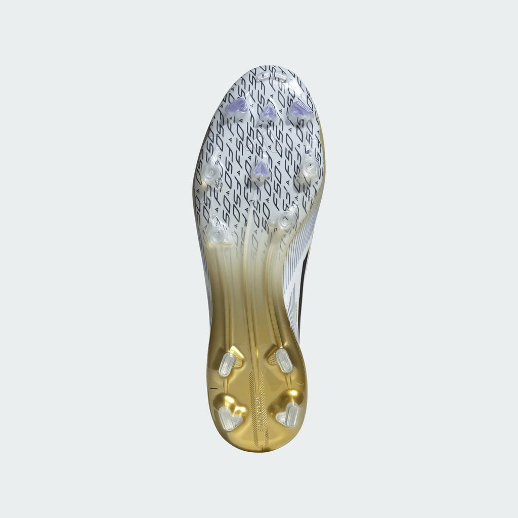 Adidas JR F50 League FG/MG-Cloud White / Core Black / Gold Metallic product image 6, provided for visual reference and