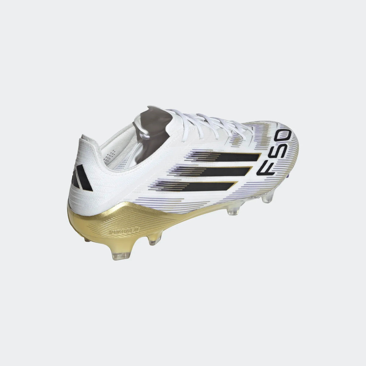 Adidas JR F50 League FG/MG-Cloud White / Core Black / Gold Metallic product image 4, provided for visual reference and