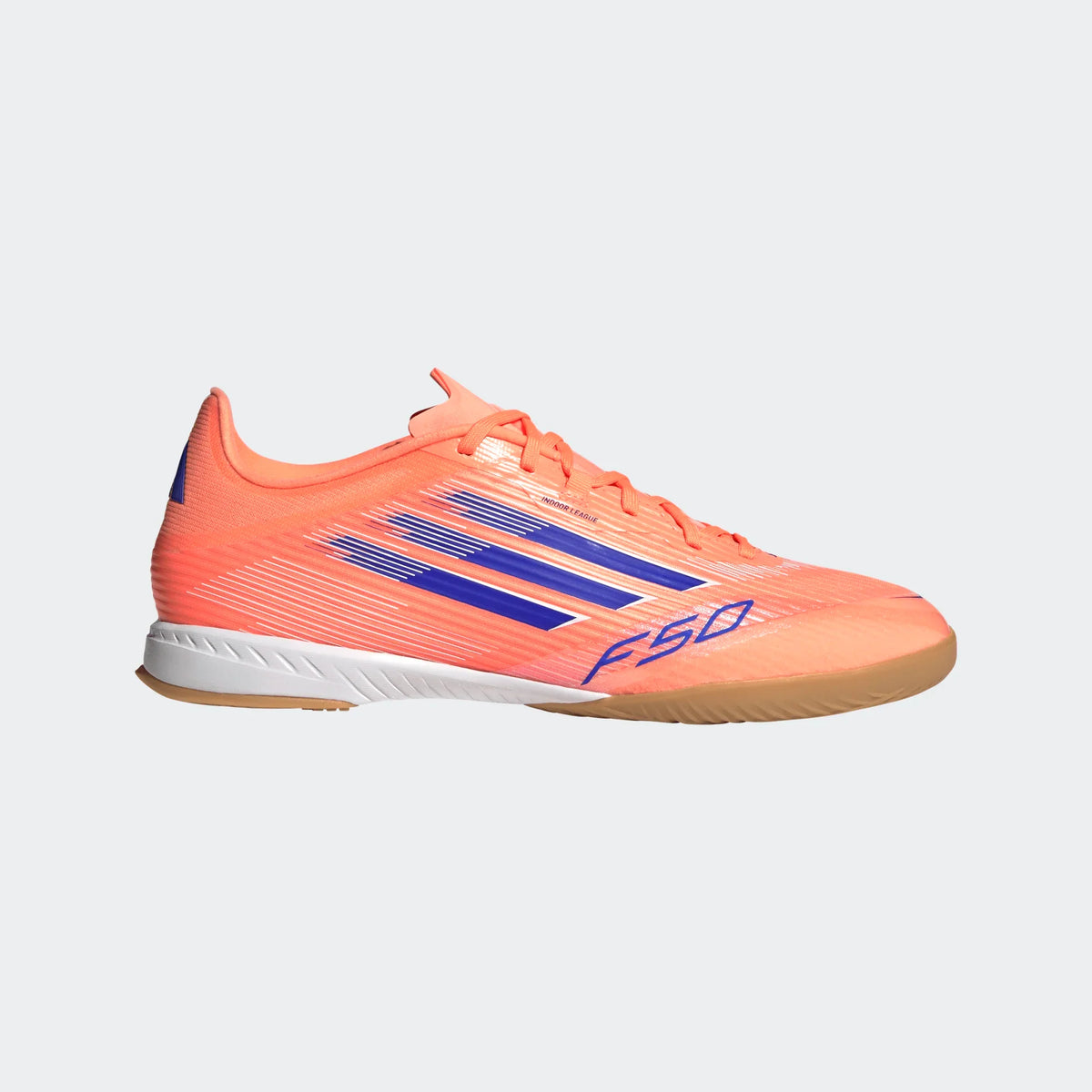 Adidas F50 League IC-BEAORA/LUCBLU/FTWWHT product image 1, provided for visual reference and product detail review