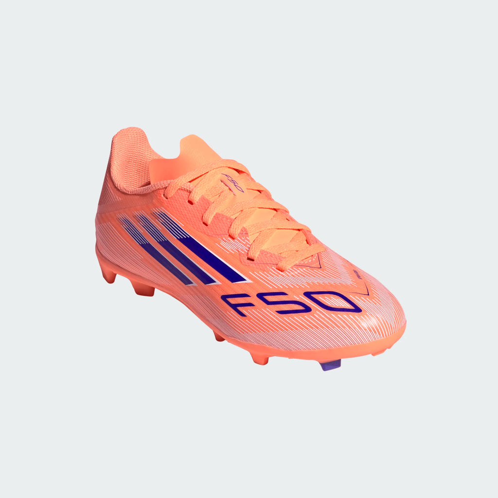 Adidas JR F50 League FG/MG-BEAORA/LUCBLU/FTWWHT product image 3, provided for visual reference and product detail review