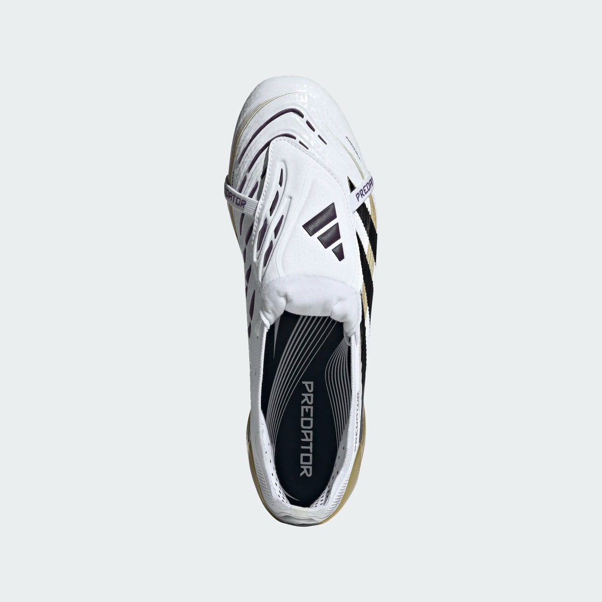 Adidas Predator Elite FG-Cloud White / Core Black / Gold Metallic product image 2, provided for visual reference and product