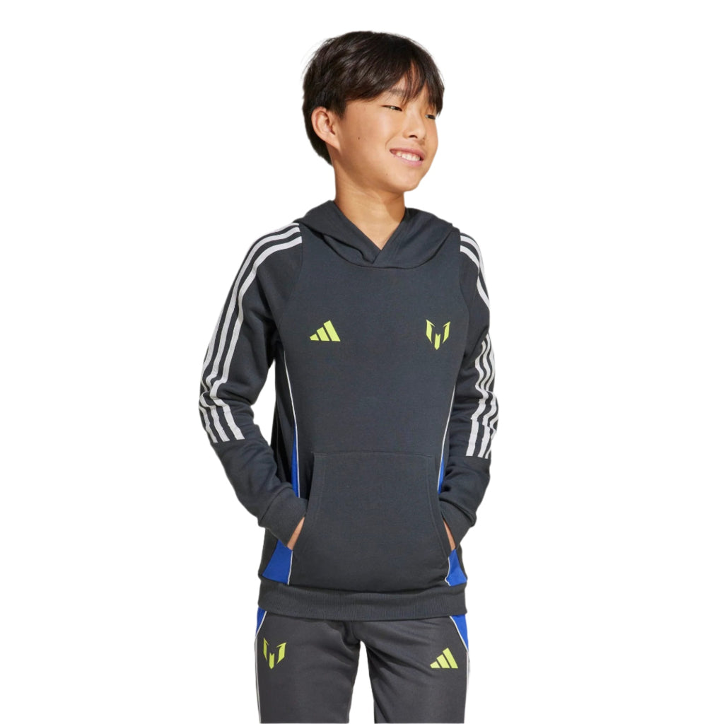 Adidas Youth Messi Hoodie-Carbon product image 3, provided for visual reference and product detail review