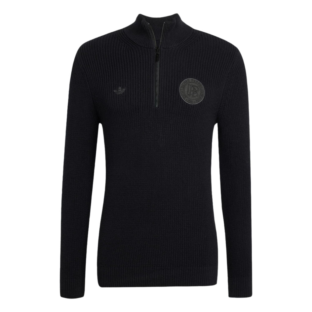 Adidas Germany 1/4 ZiP Sweater Black product image 1, provided for visual reference and product detail review