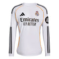 Adidas Real Madrid Long Sleeve Home Stadium Jersey 25/26 product image 1, provided for visual reference and product detail