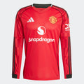 Adidas Men Manchester United Long Sleeve Home Stadium Replica Jersey 25/26 product image 1, provided for visual reference