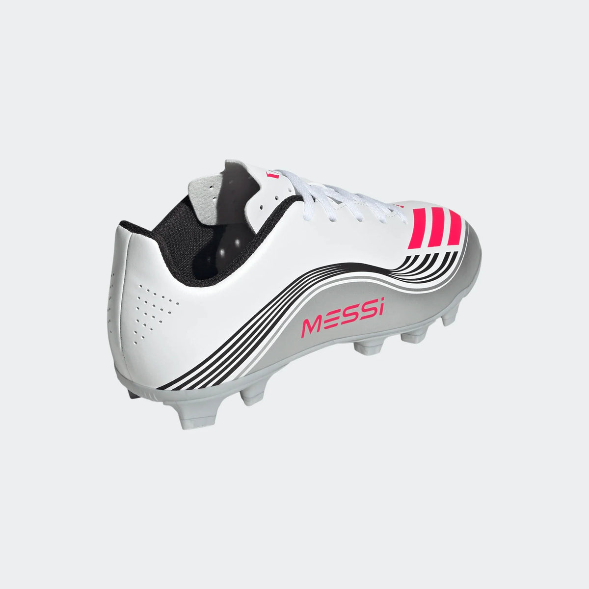 Adidas JR Messi F50 Club FXG FG/MG-WHITE/lUCID RED/METALLIC product image 5, provided for visual reference and product