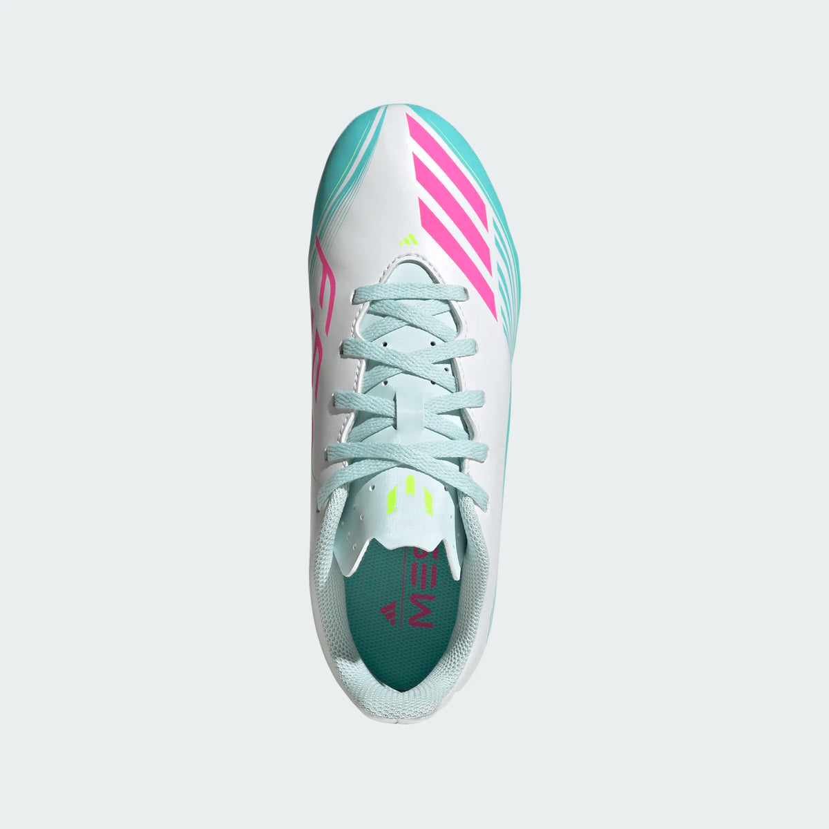 Adidas JR Messi F50 Club FXG FG/MG-FTWWHT/LUCPNK/FLAAQU product image 5, provided for visual reference and product detail