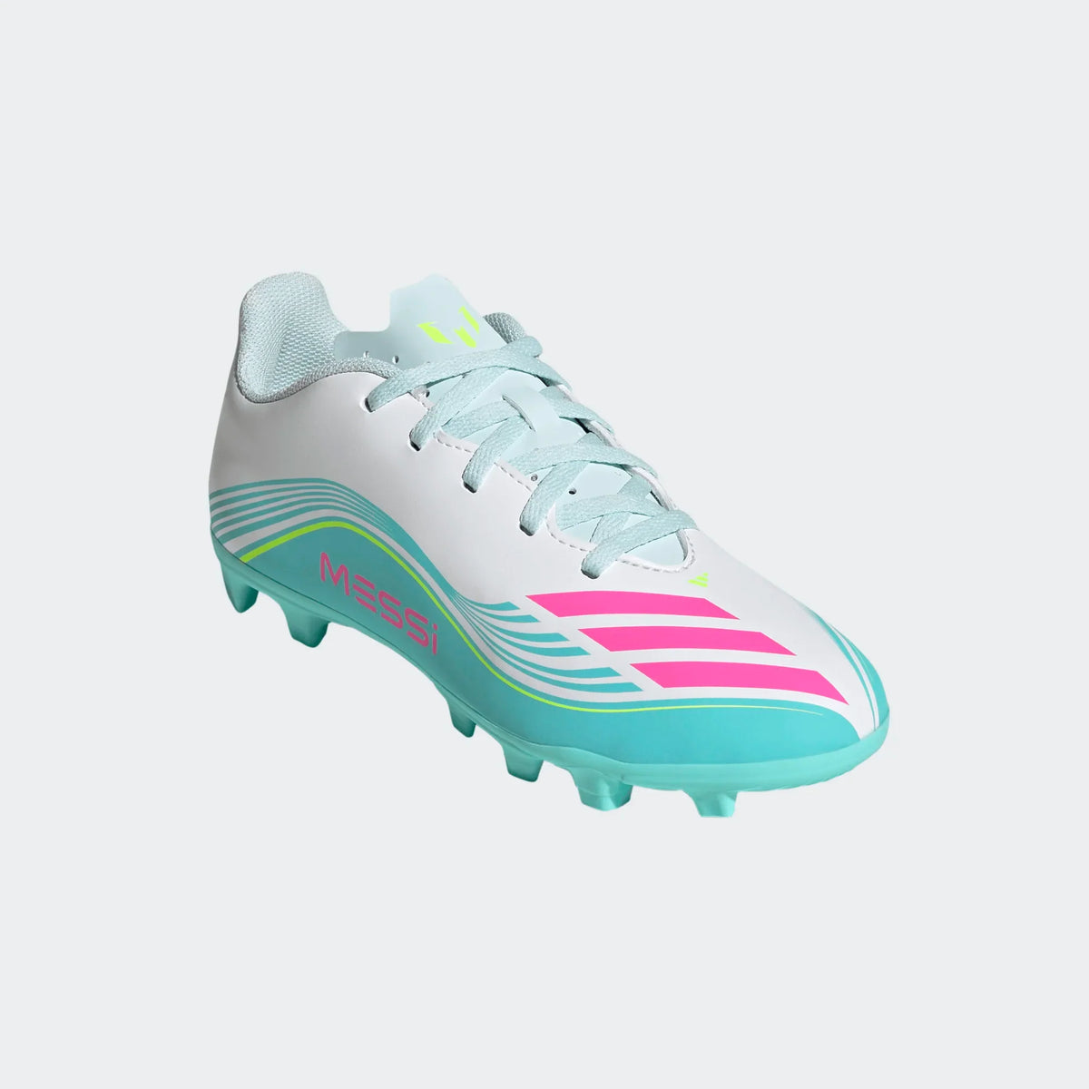 Adidas JR Messi F50 Club FXG FG/MG-FTWWHT/LUCPNK/FLAAQU product image 4, provided for visual reference and product detail