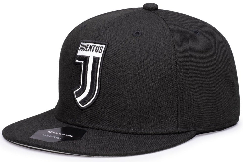 FI COLLECTIONS JUVENTUS DRIBBLING Snapback HAT-BLACK/WHITE product image 2, provided for visual reference and product detail