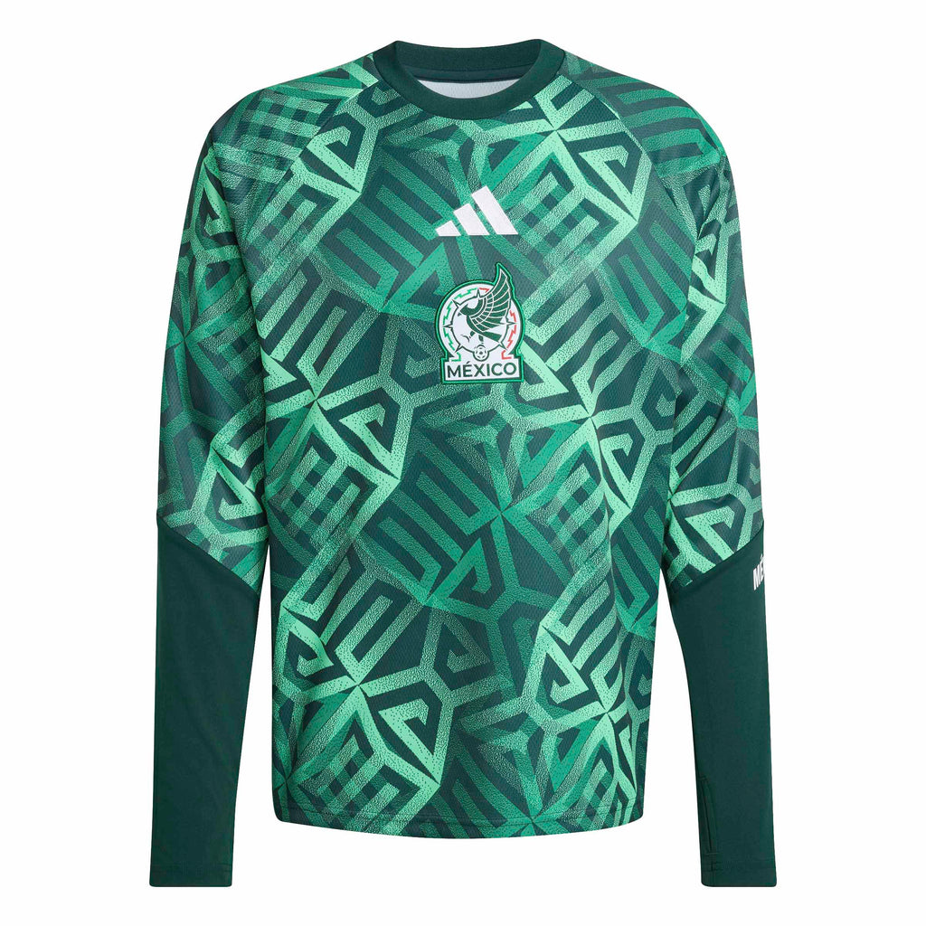 Adidas Mexico 26 Home Pre Match Warm Top product image 1, provided for visual reference and product detail review