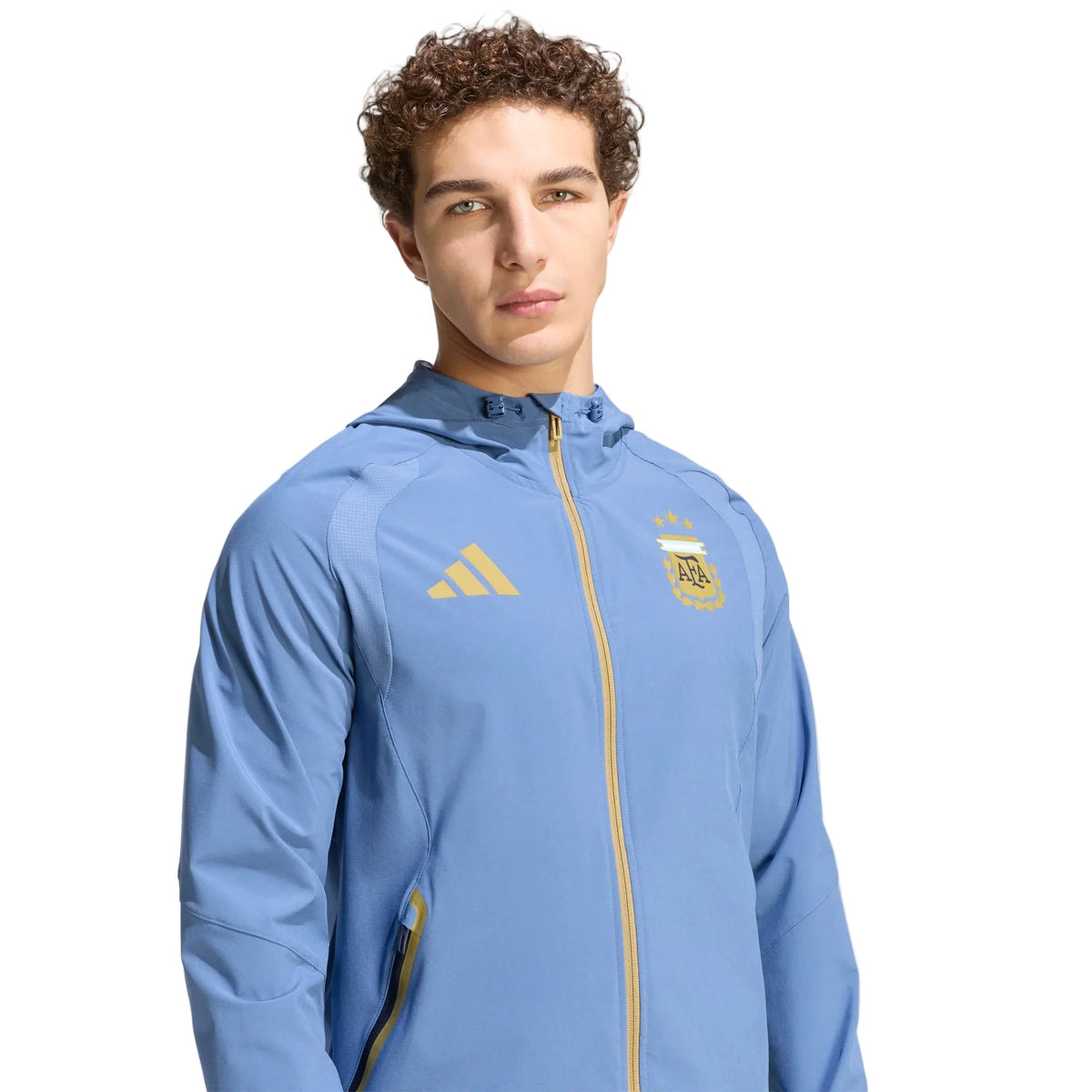 Adidas Argentina Tiro Travel Full Zip Windbreaker Jacket product image 3, provided for visual reference and product detail