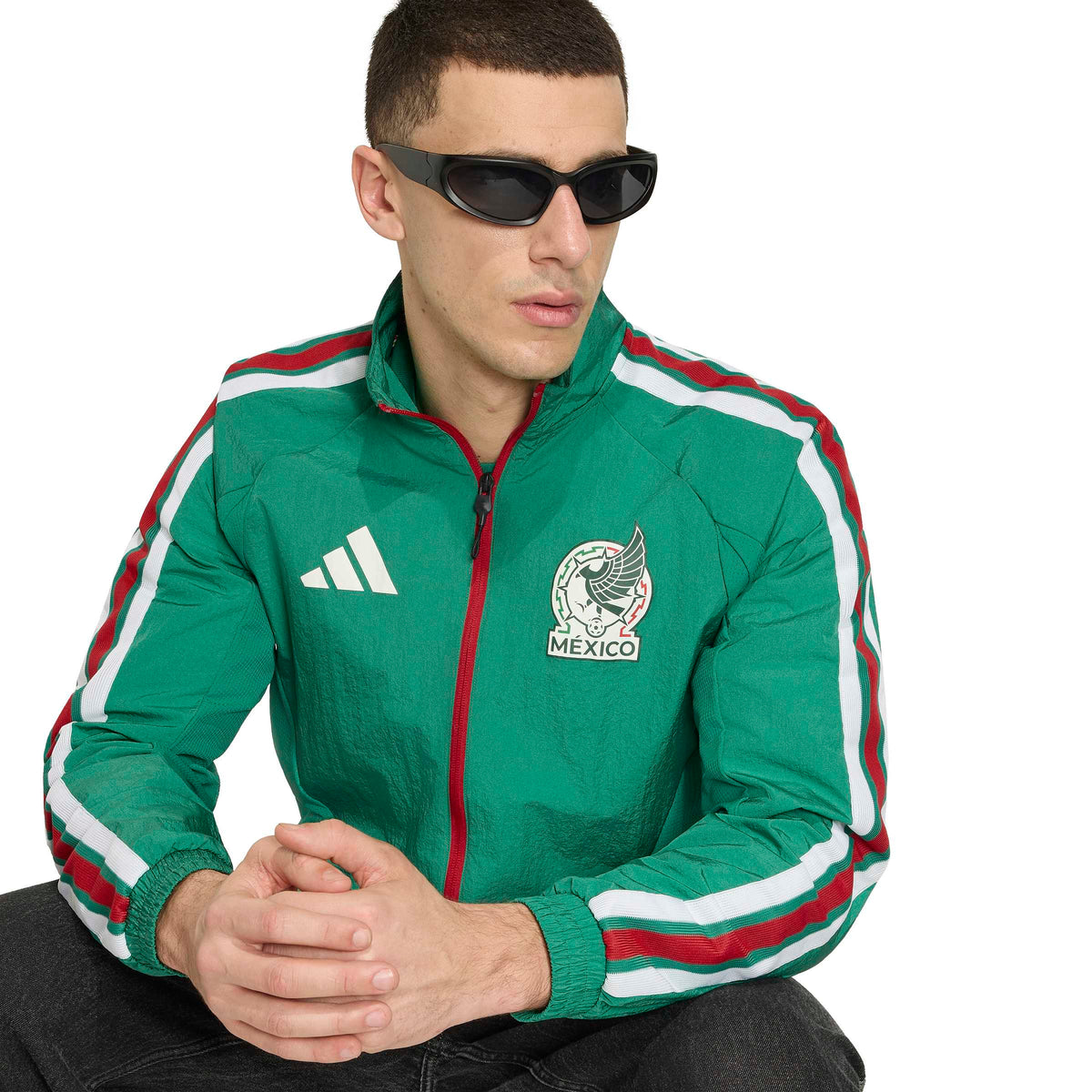 Adidas Men Mexico Home Anthem Jacket product image 3, provided for visual reference and product detail review