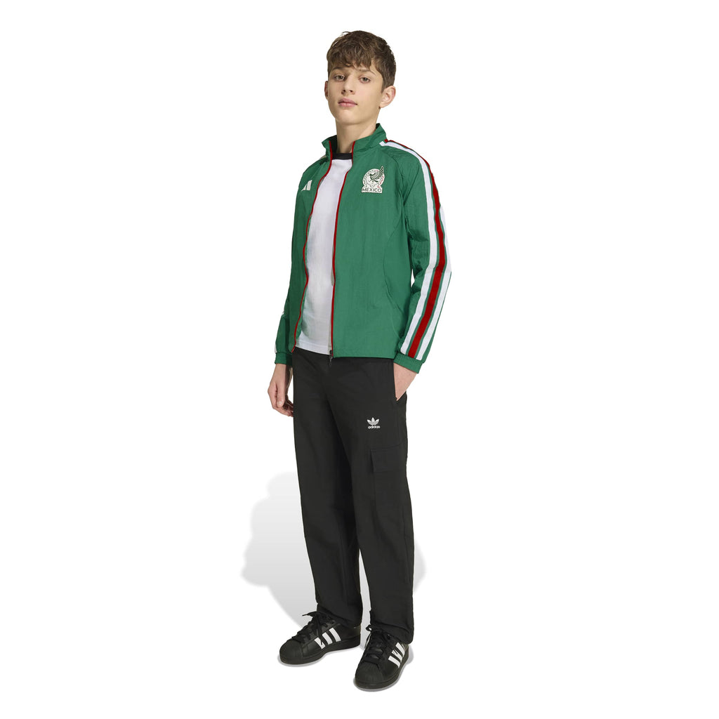 Adidas Youth Mexico Home Anthem Jacket product image 4, provided for visual reference and product detail review