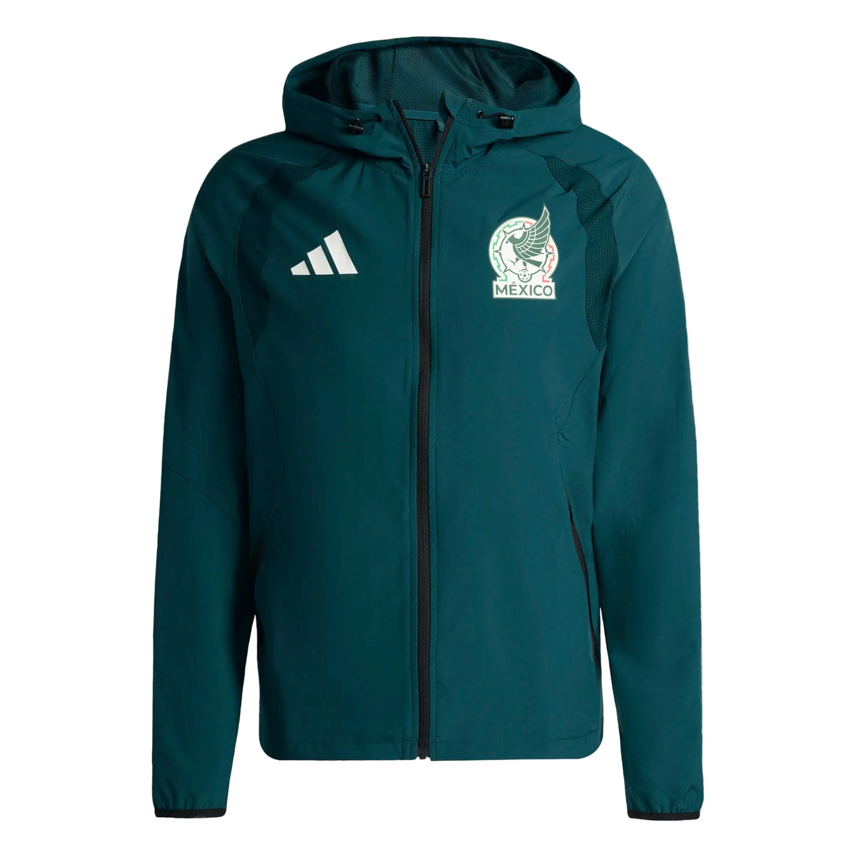 Adidas Mexico Tiro Travel Full Zip Windbreaker product image 1, provided for visual reference and product detail review