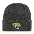 Jacksonville Jaguars '47 Black Brain Freeze Cuffed Knit Hat product image 1, provided for visual reference and product