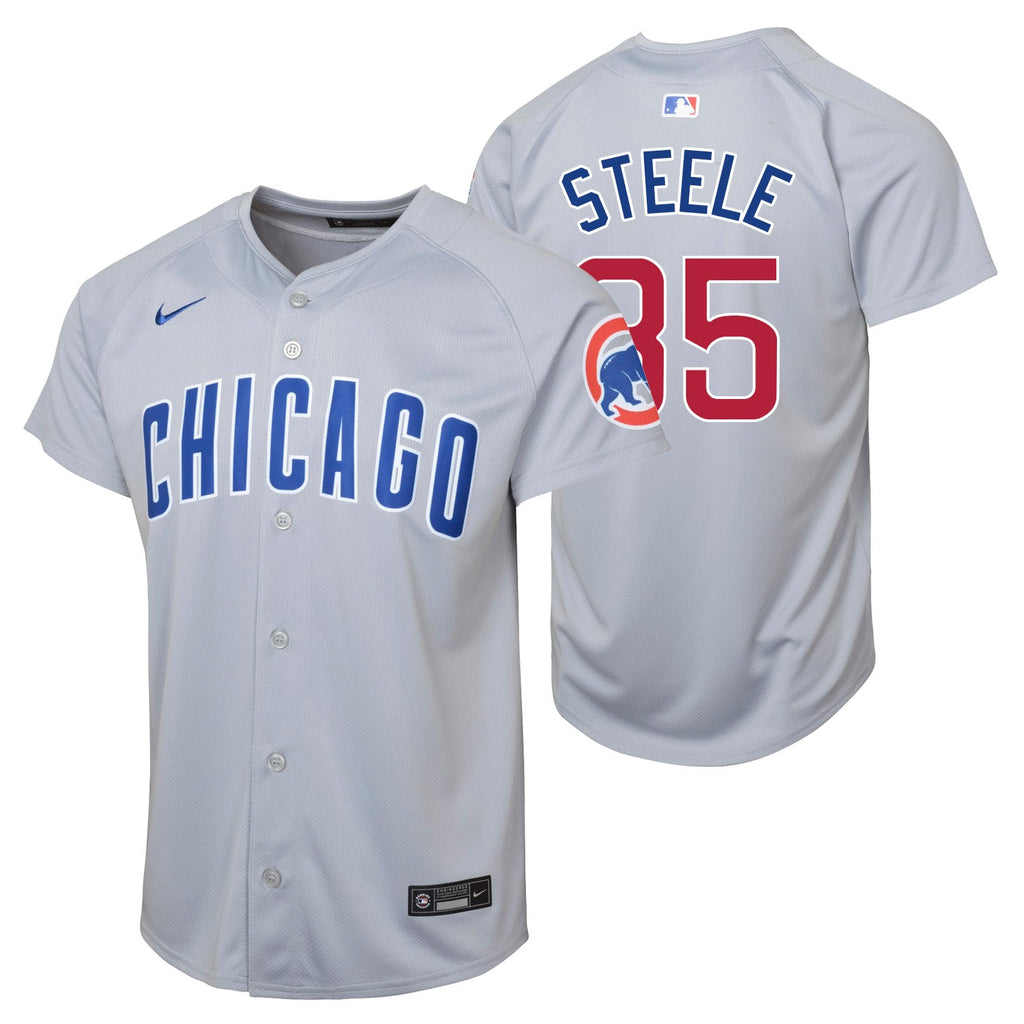 Justin Steele Chicago Cubs Nike Youth Road Grey Limited Jersey product image 1, provided for visual reference and product