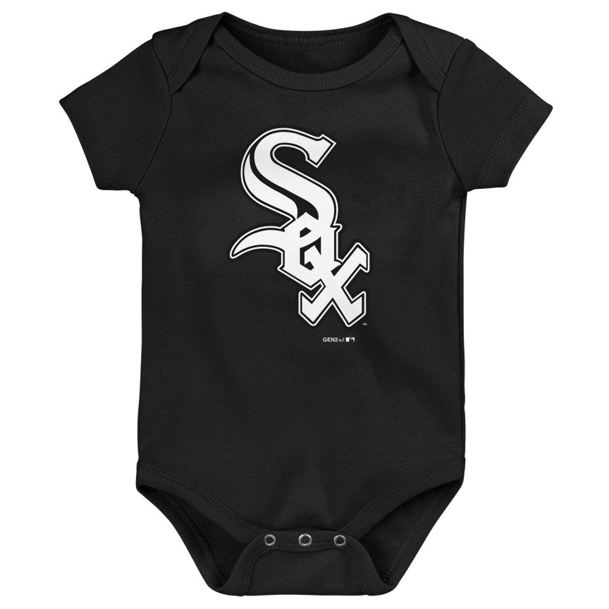 Chicago White Sox Current Logo Black Onesie product image 1, provided for visual reference and product detail review