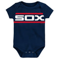Chicago White Sox Navy 1983 Logo Creeper Onesie product image 1, provided for visual reference and product detail review