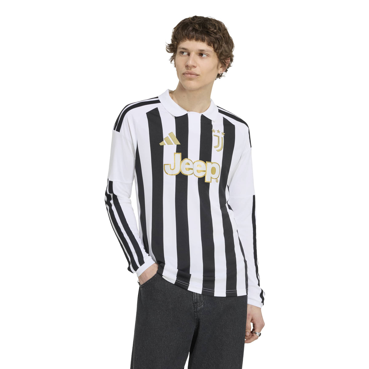 Adidas Men Juventus Home Long Sleeve Jersey 26/27 product image 3, provided for visual reference and product detail review