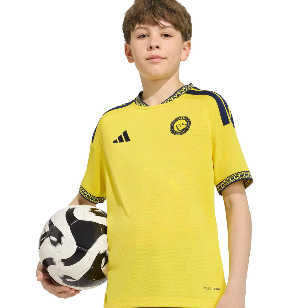 Adidas Youth Al Nassr FC Home Jersey 26/27 product image 3, provided for visual reference and product detail review