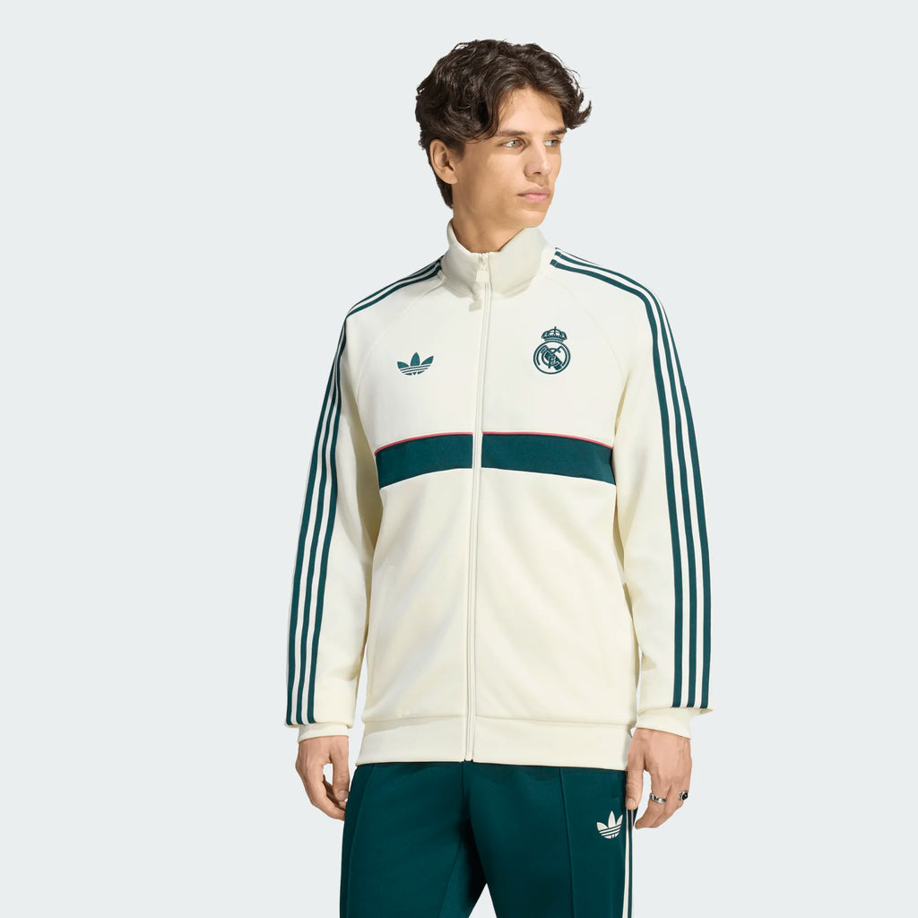 Adidas Men Real Madrid Originals Track Top Ivory product image 2, provided for visual reference and product detail review