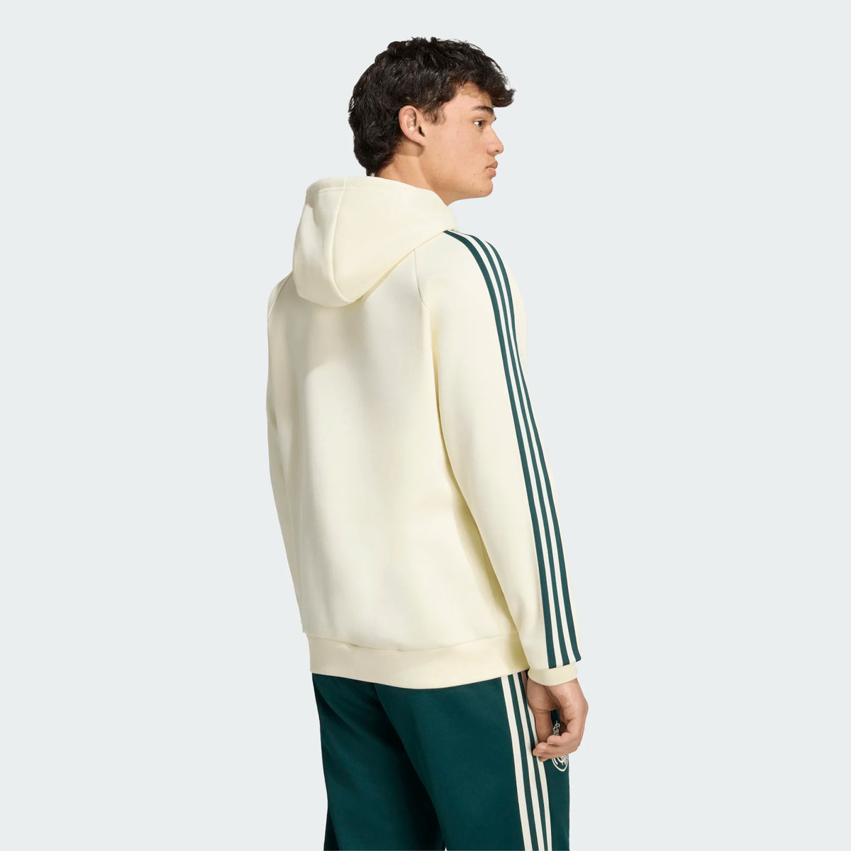 Adidas Men Real Madrid Originals Hoodie IVORY product image 3, provided for visual reference and product detail review