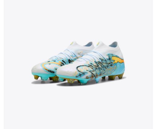 Puma Future 9 Ultimate Playmaker Fg - White-Vibrant Blue-Sun Stream-Light A product image 4, provided for visual reference