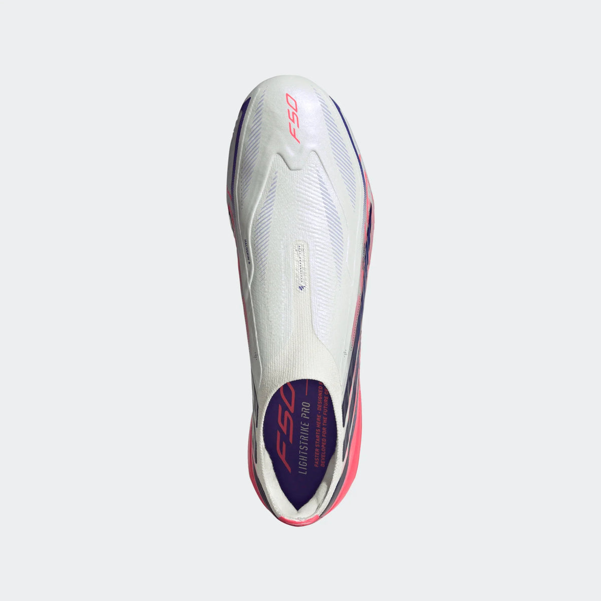 Adidas F50 Hyperfast Elite Laceless FG - FTWWHT/SOLPUR/SOLTUR product image 3, provided for visual reference and product