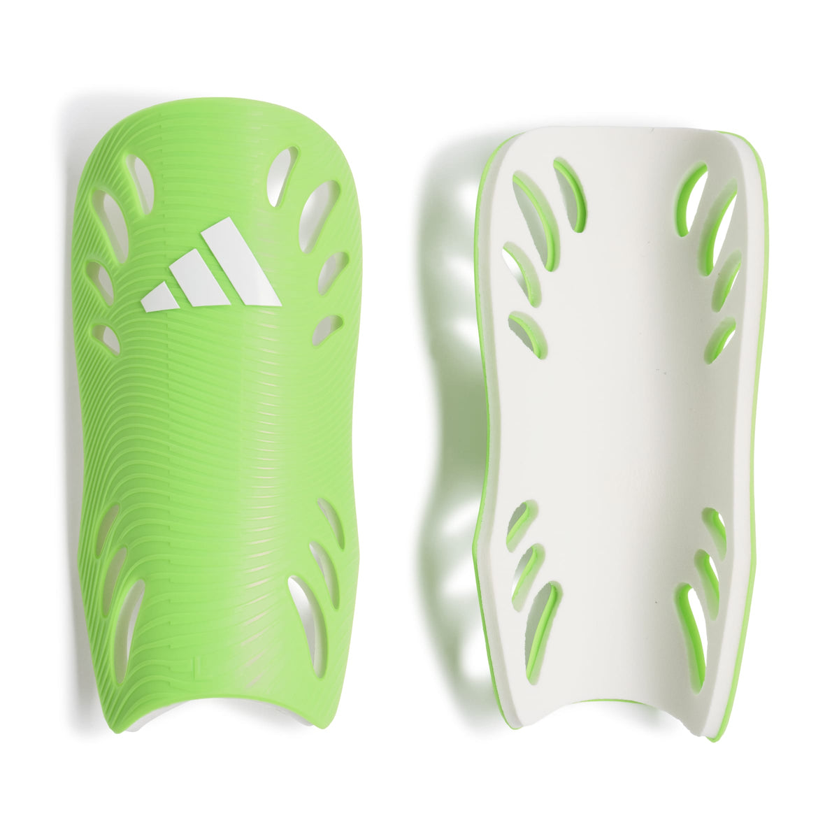 Adidas Adiflex Shin Guards-Lime Green product image 1, provided for visual reference and product detail review