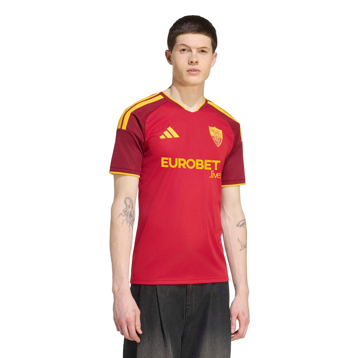 Adidas Men AS Roma Home Stadium Jersey 26/27 product image 3, provided for visual reference and product detail review