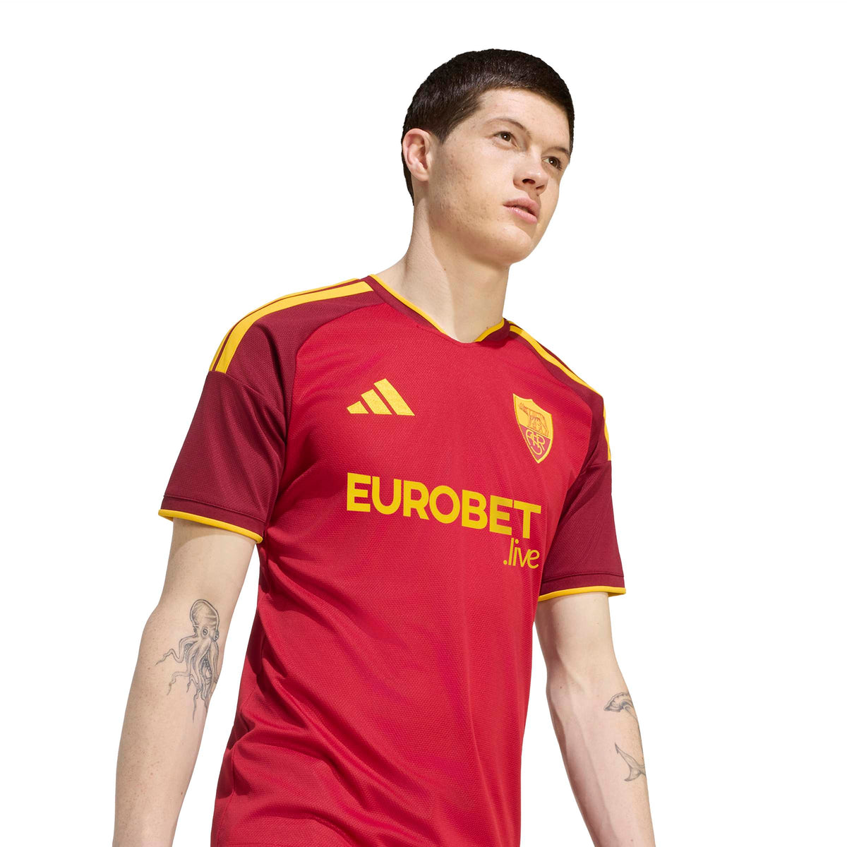 Adidas Men AS Roma Home Stadium Jersey 26/27 product image 6, provided for visual reference and product detail review