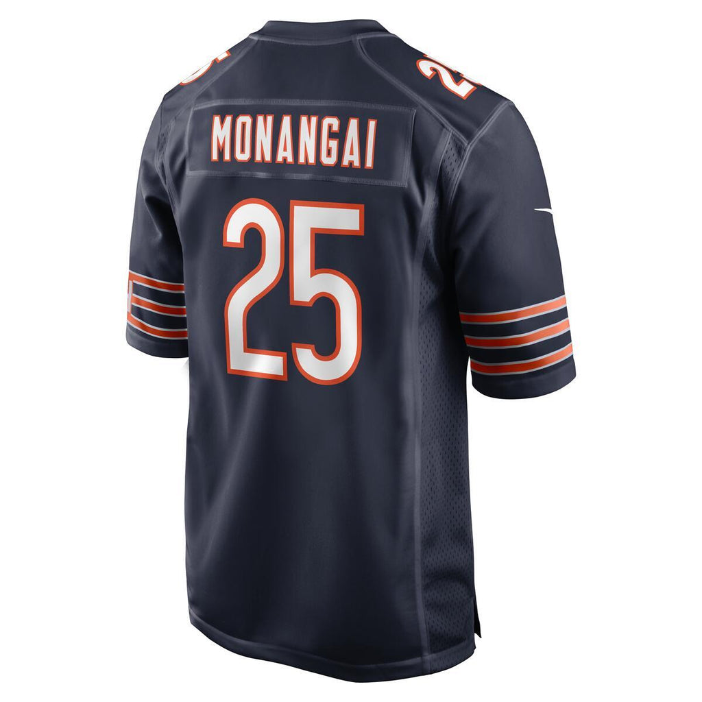 Kyle Monangai #25 Chicago Bears Nike Navy Game Jersey product image 2, provided for visual reference and product detail