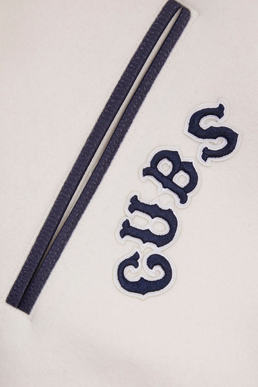 Chicago Cubs Retro Cream Classic Varsity Jacket product image 8, provided for visual reference and product detail review