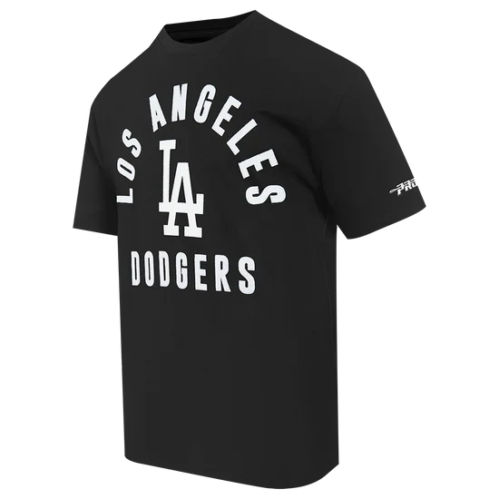 Pro Standard Men Los Angeles Dodgers All Pro Drop Shoulder T-Shirt-Black product image 3, provided for visual reference and