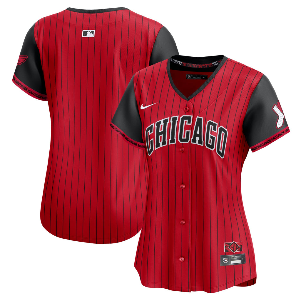 Chicago White Sox Nike Women Red/Black 2025 City Connect Limited Jersey product image 1, provided for visual reference and