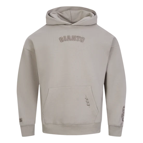 Pro Standard 'San Francisco Giants Wingspan' Drop Shoulder Hoodie-TAUPE product image 1, provided for visual reference and