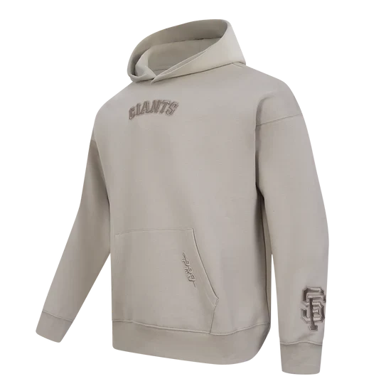Pro Standard 'San Francisco Giants Wingspan' Drop Shoulder Hoodie-TAUPE product image 2, provided for visual reference and