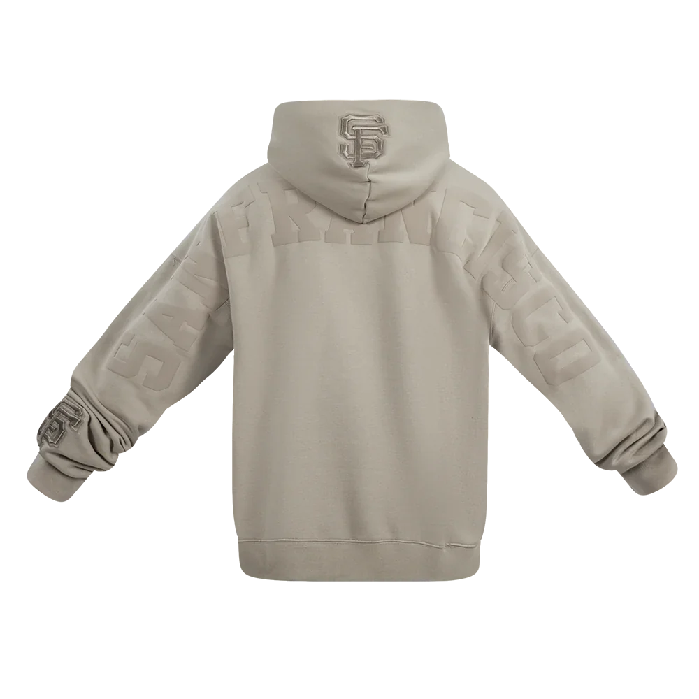 Pro Standard 'San Francisco Giants Wingspan' Drop Shoulder Hoodie-TAUPE product image 3, provided for visual reference and