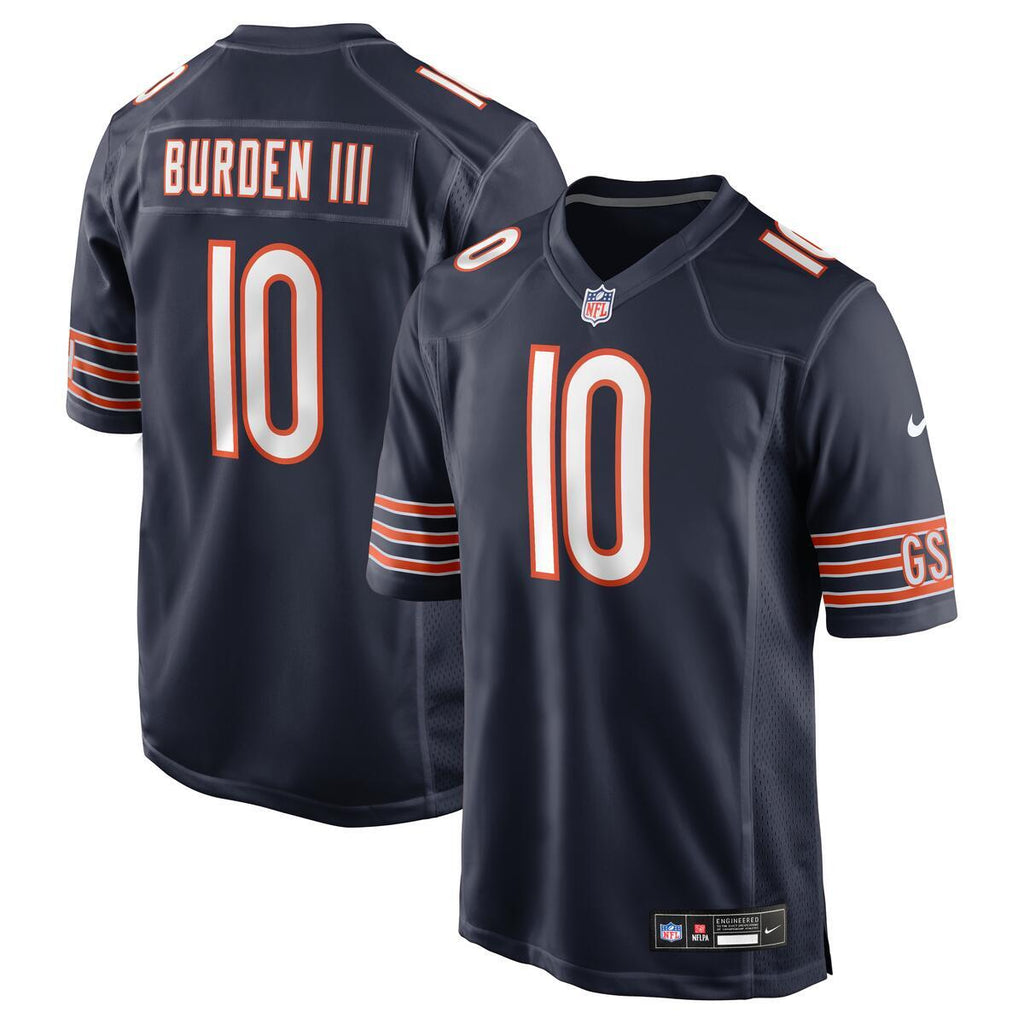 Luther Burden III Chicago Bears Nike Men Navy Game Jersey product image 1, provided for visual reference and product detail