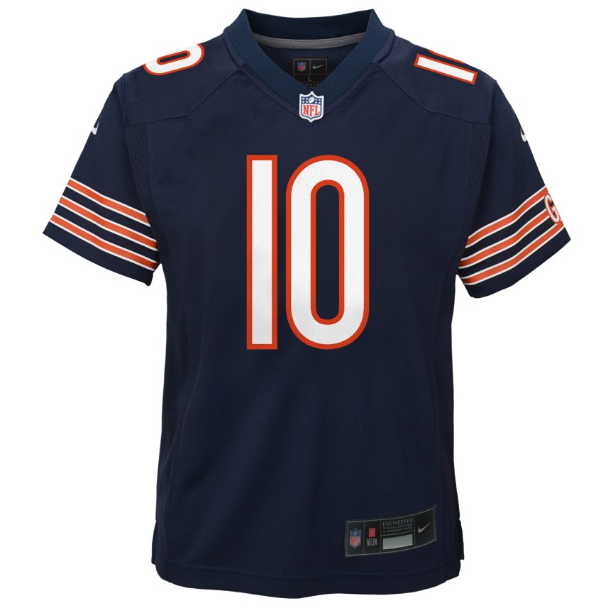 Luther Burden III #10 Chicago Bears Nike Youth Navy Game Jersey product image 3, provided for visual reference and product