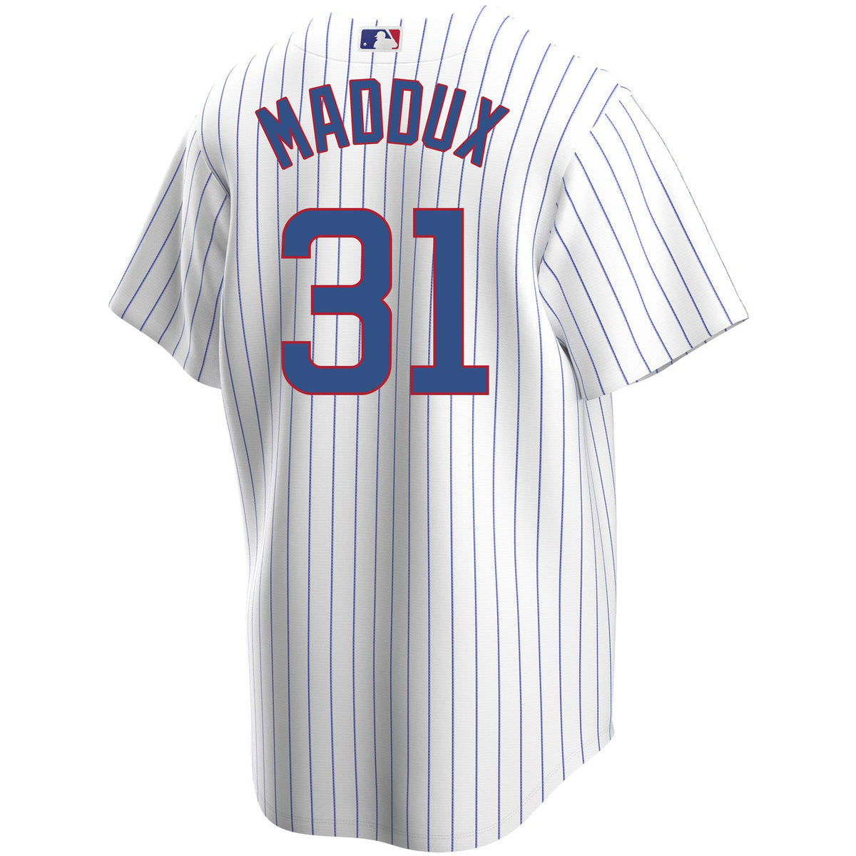 Greg Maddux Chicago Cubs Home Pinstripe Men Replica Jersey product image 2, provided for visual reference and product detail