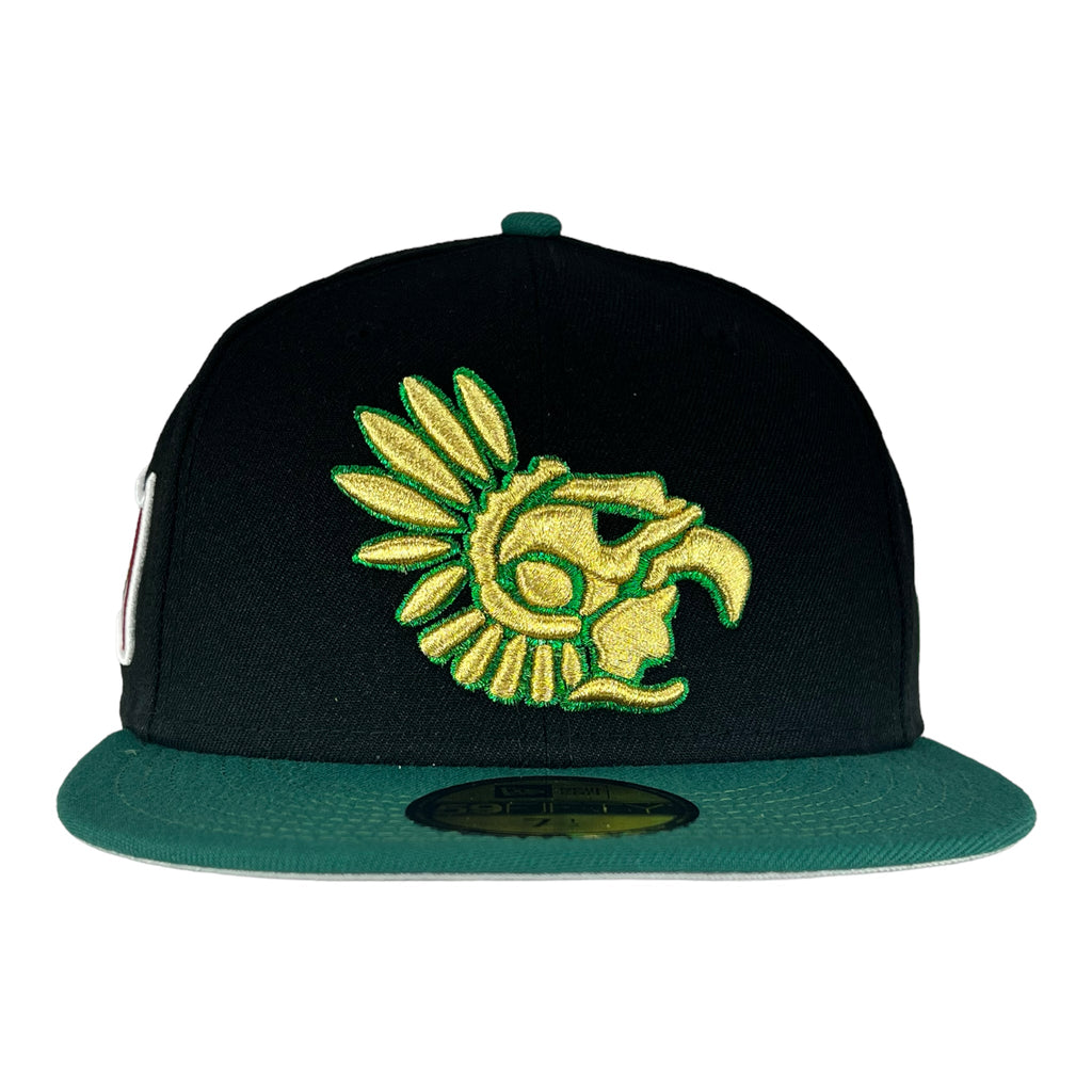 Mexico Black Emerald New Era 59FIFTY Fitted Hat product image 2, provided for visual reference and product detail review